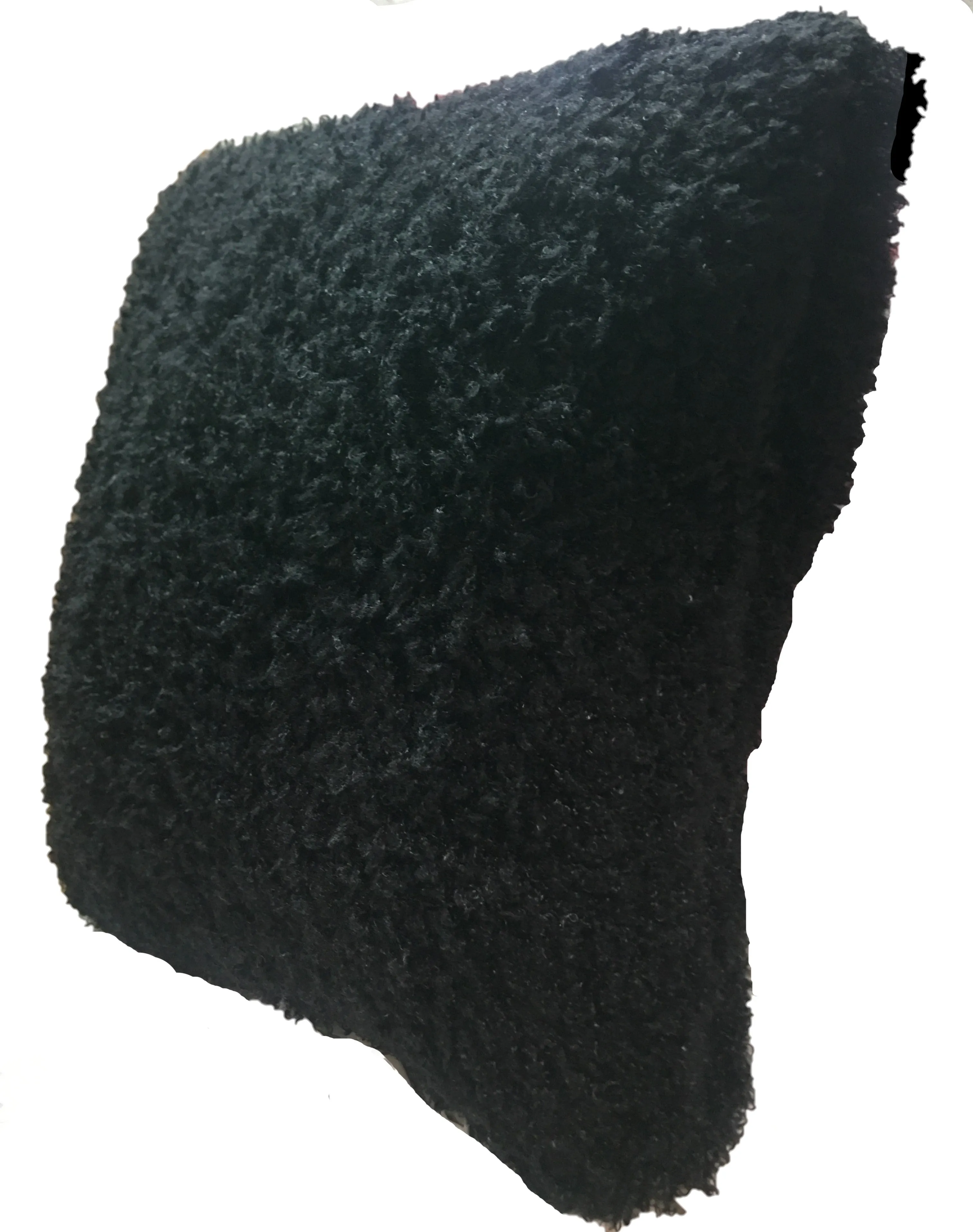 Soft square Black Faux Fur Decor Throw Pillow