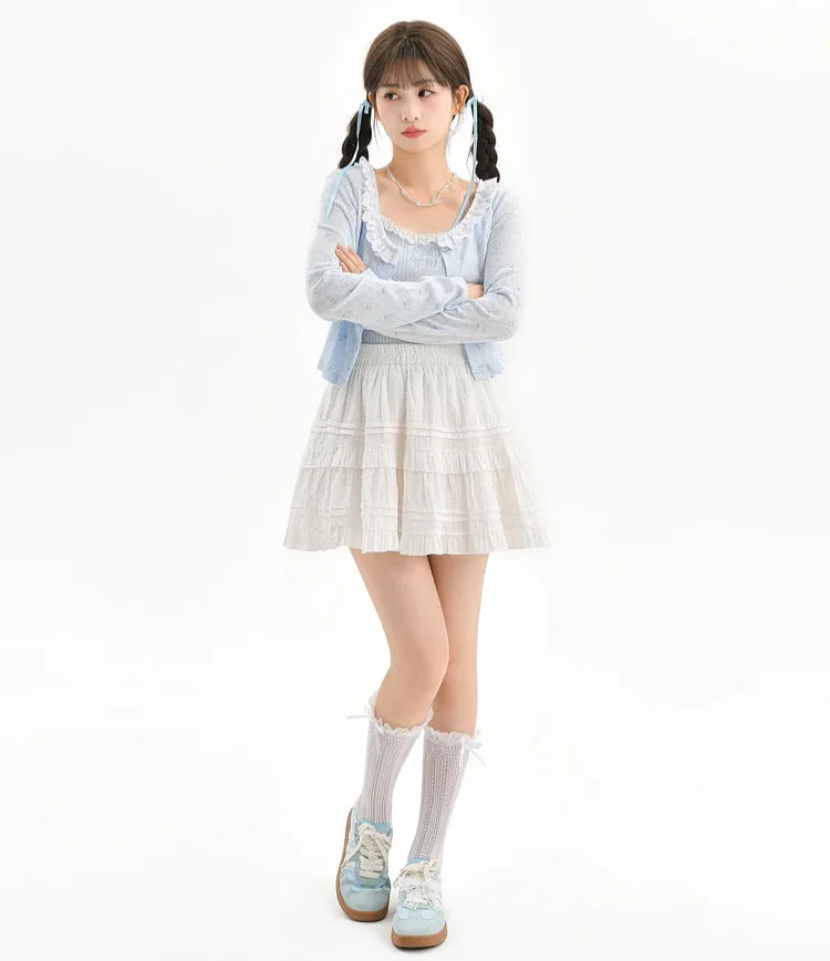 Sweet Girl Style White Fairy Skirt