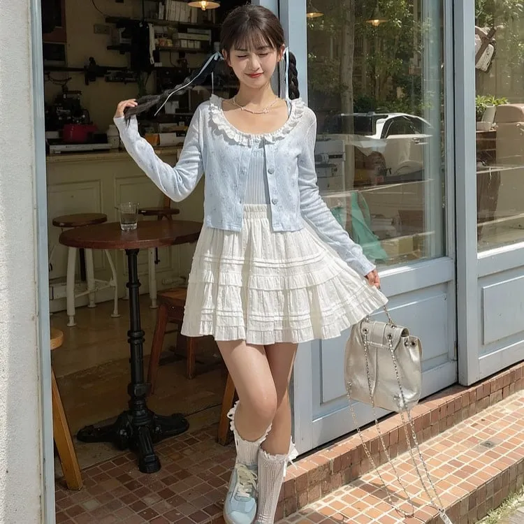 Sweet Girl Style White Fairy Skirt