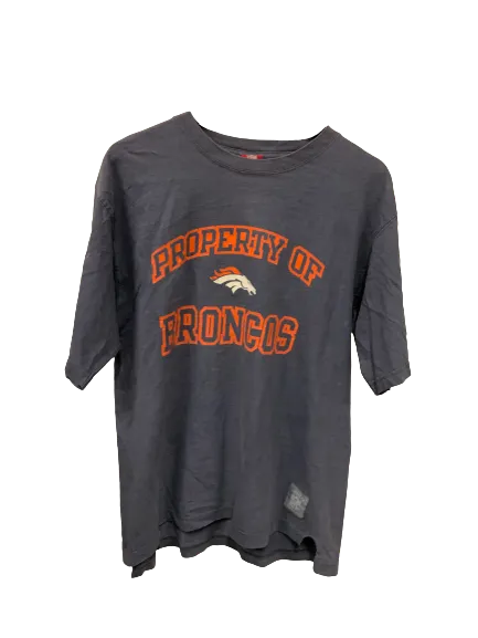 Vintage Grey Denver Broncos NFL T-shirt Medium