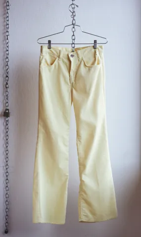Vintage Levi Yellow Corduroy Flare Pants 28"