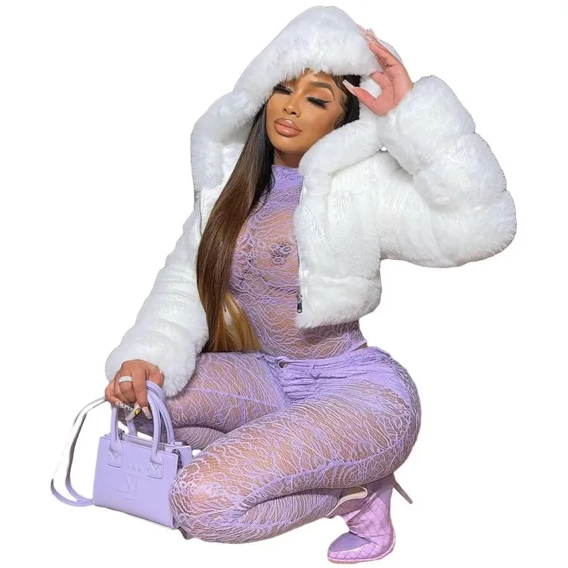 Wholesale women's winter faux fur coats (DR8216)
